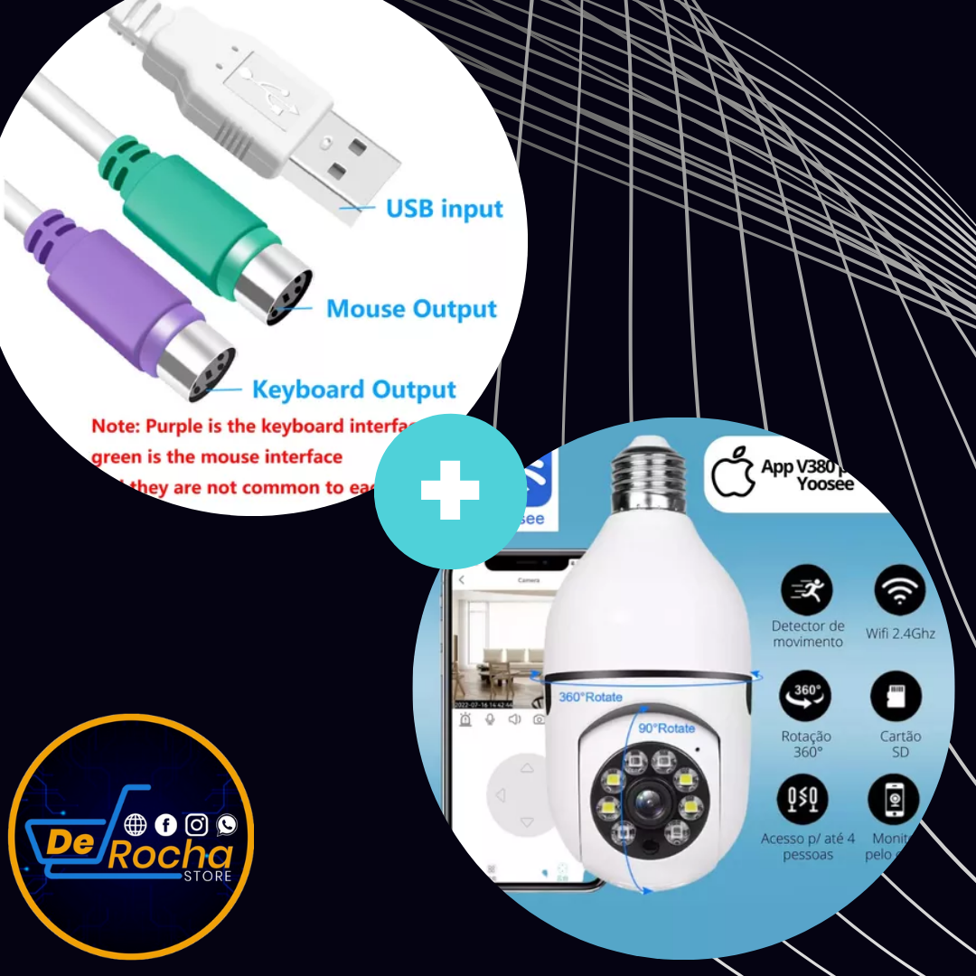 Combo camara seguridad+adaptador conver